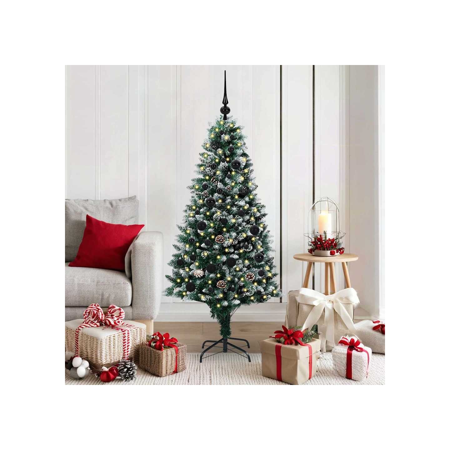 Sapin de Noël artificiel Vert 150 cm PVC, Acier et Plastique