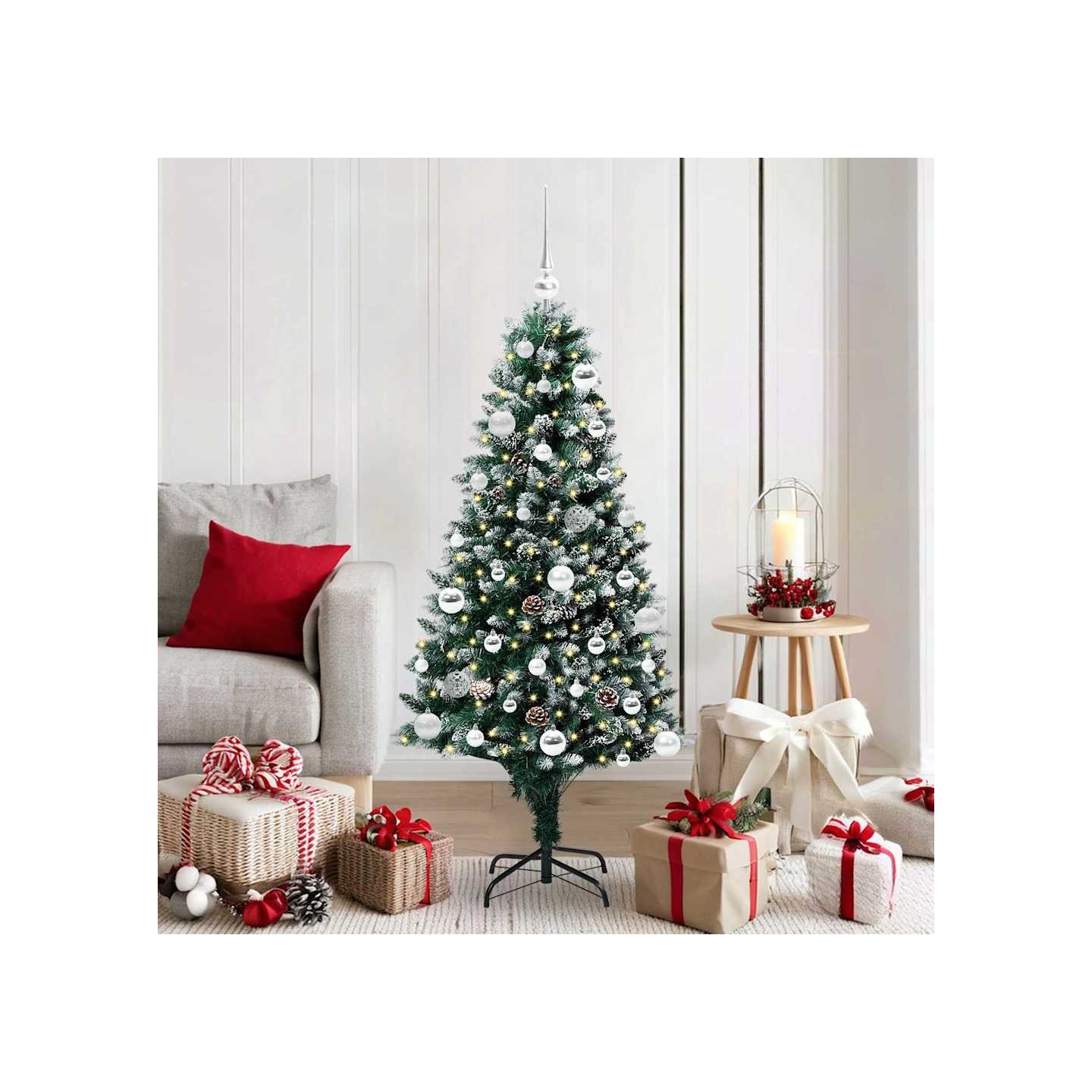 Sapin de Noël artificiel Vert 150 cm PVC, Acier et Plastique