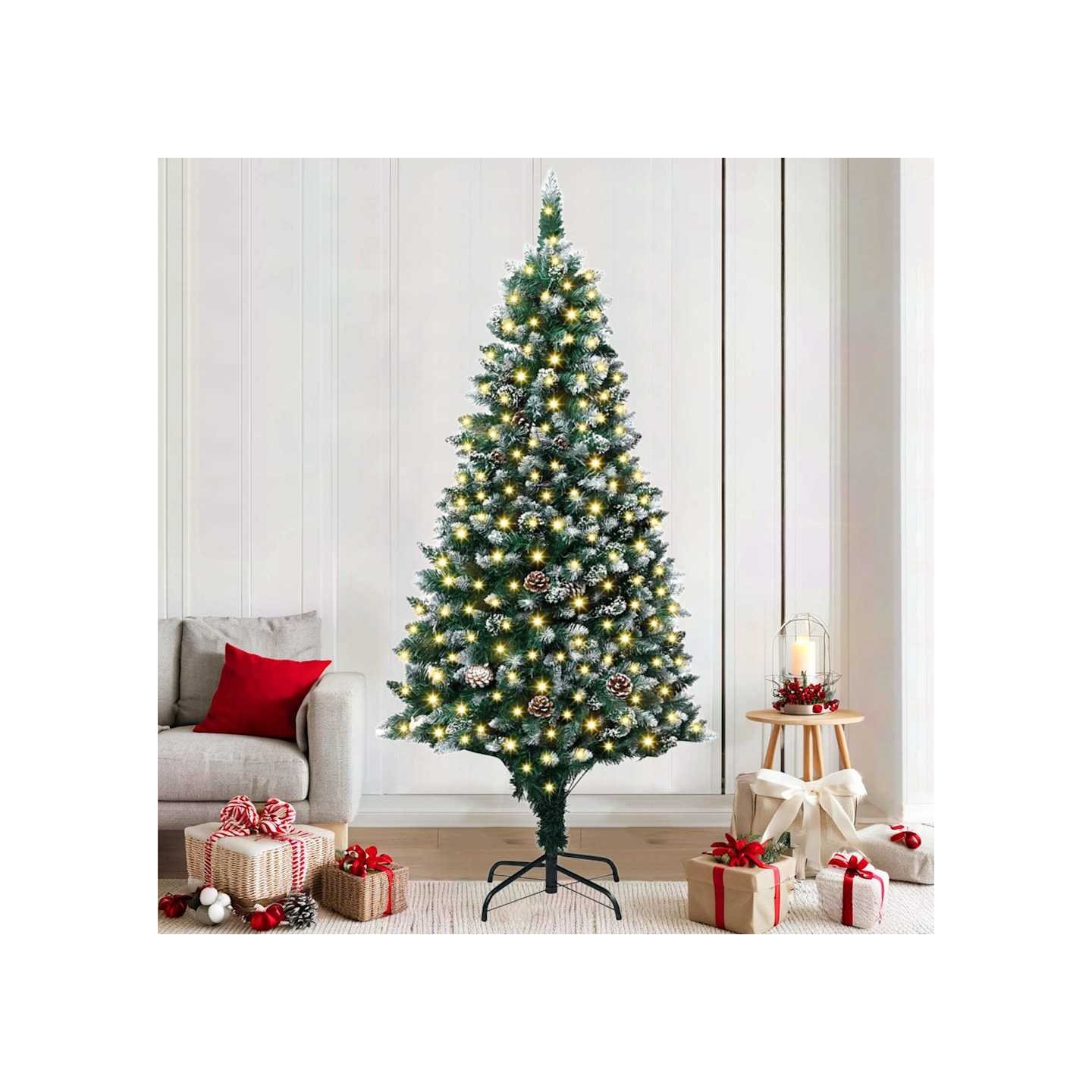 Sapin de Noël artificiel Vert 180 cm PVC, Acier et Plastique