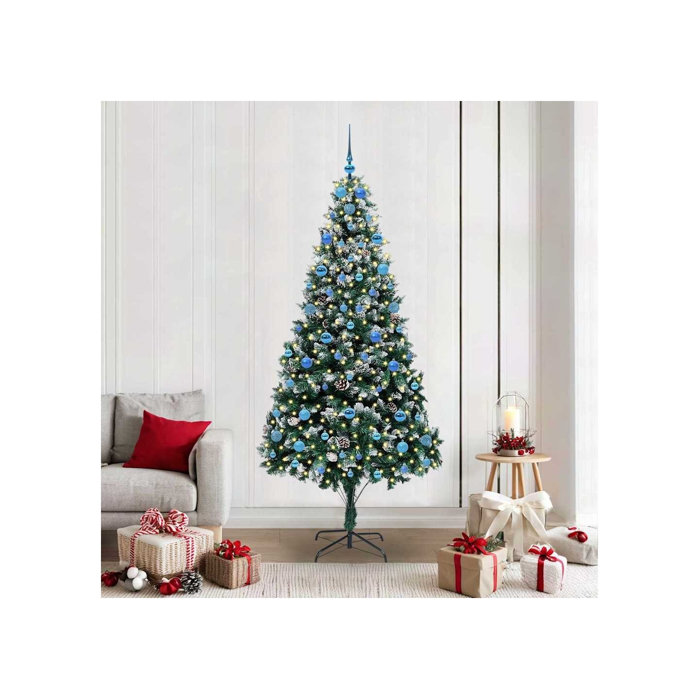Sapin de Noël artificiel Vert 210 cm PVC, Acier et Plastique