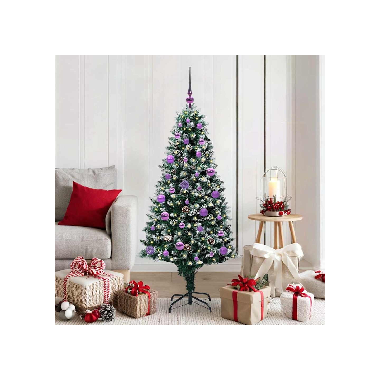 Sapin de Noël artificiel Vert 150 cm PVC, Acier et Plastique