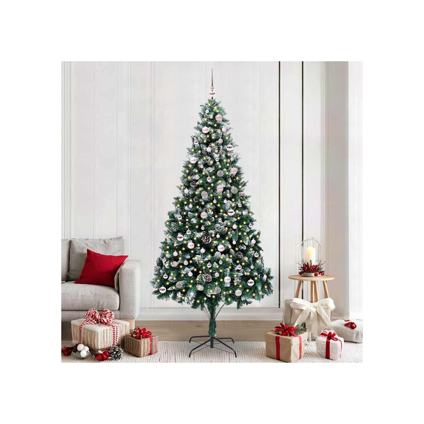 Sapin de Noël artificiel Vert 240 cm PVC, Acier et Plastique