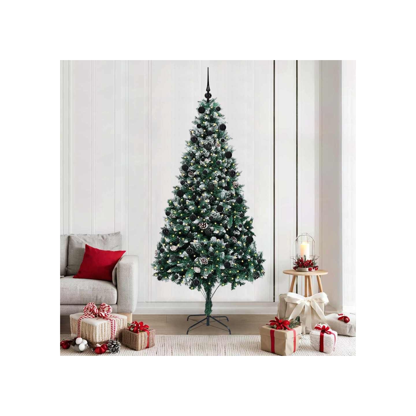 Sapin de Noël artificiel Vert 210 cm PVC, Acier et Plastique