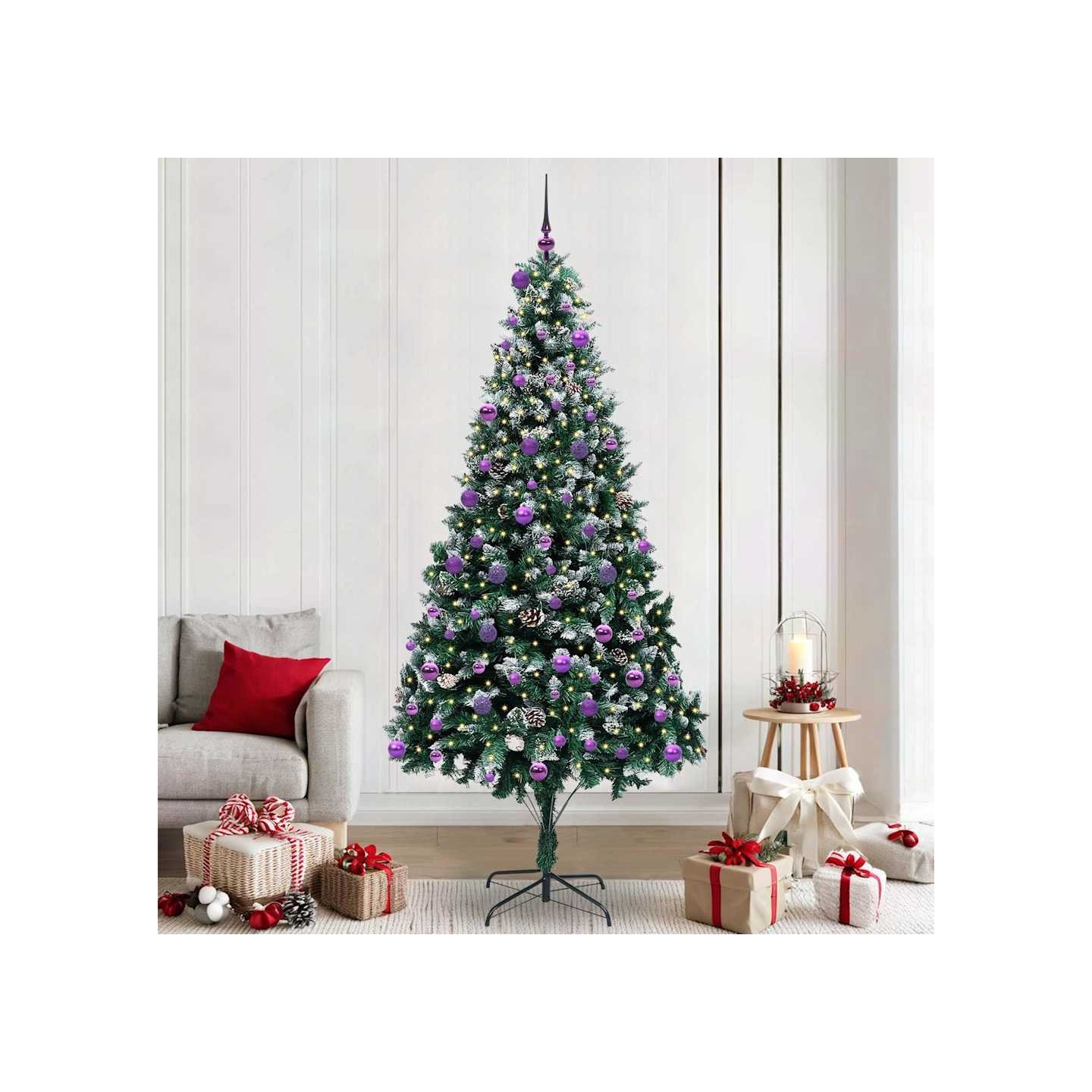 Sapin de Noël artificiel Vert 240 cm PVC, Acier et Plastique