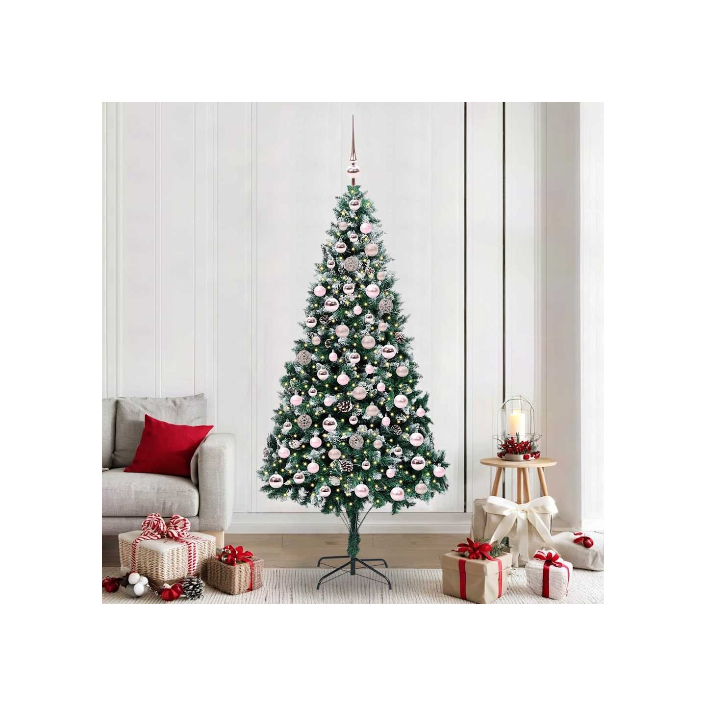 Sapin de Noël artificiel Vert 210 cm PVC, Acier et Plastique
