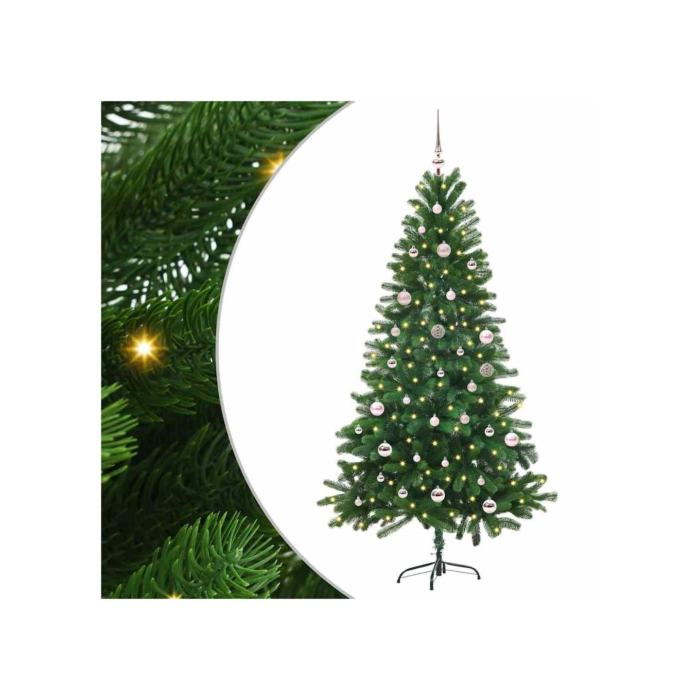 Sapin de Noël avec 150 LED avec support Vert 150 cm PE