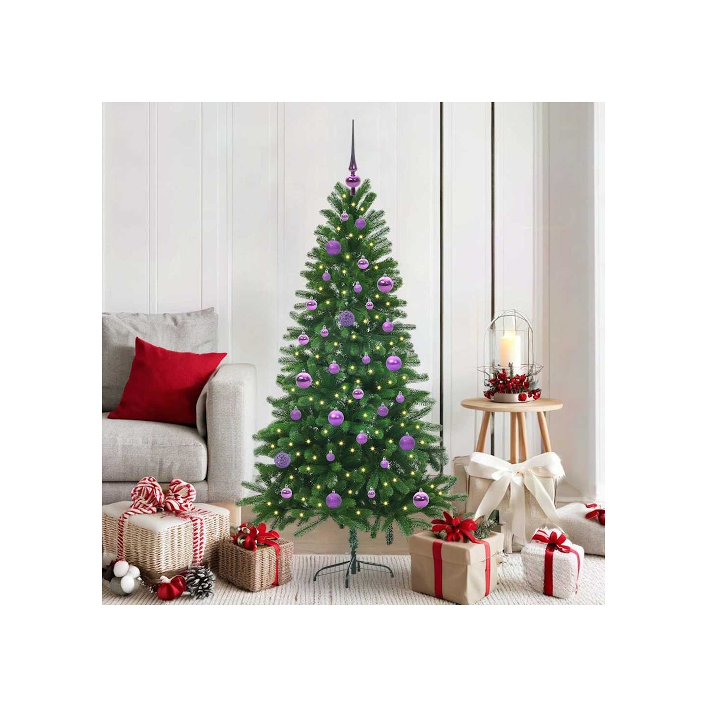 Sapin de Noël avec 150 LED avec support Vert 150 cm PE