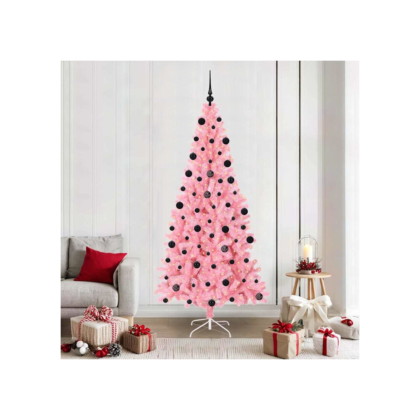 Sapin de Noël Rose 210 cm PVC