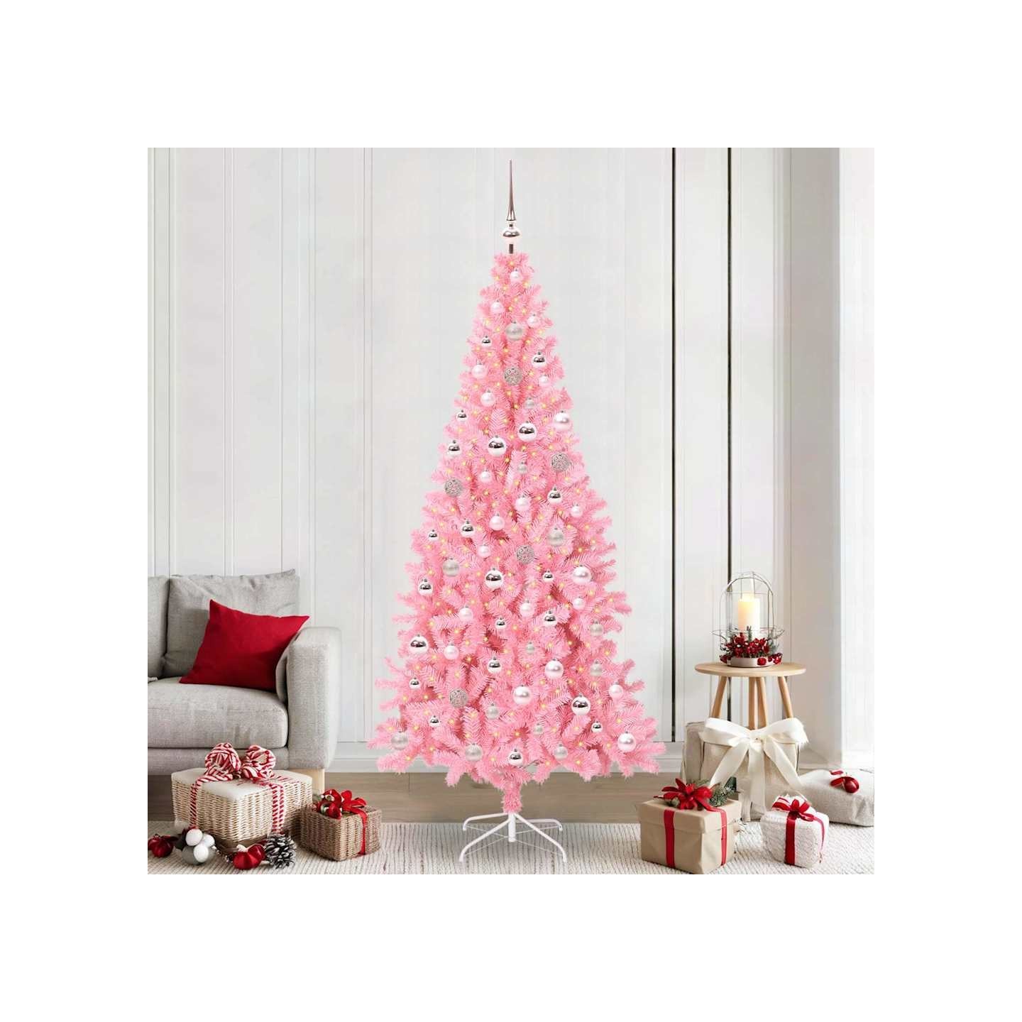 Sapin de Noël Rose 240 cm PVC
