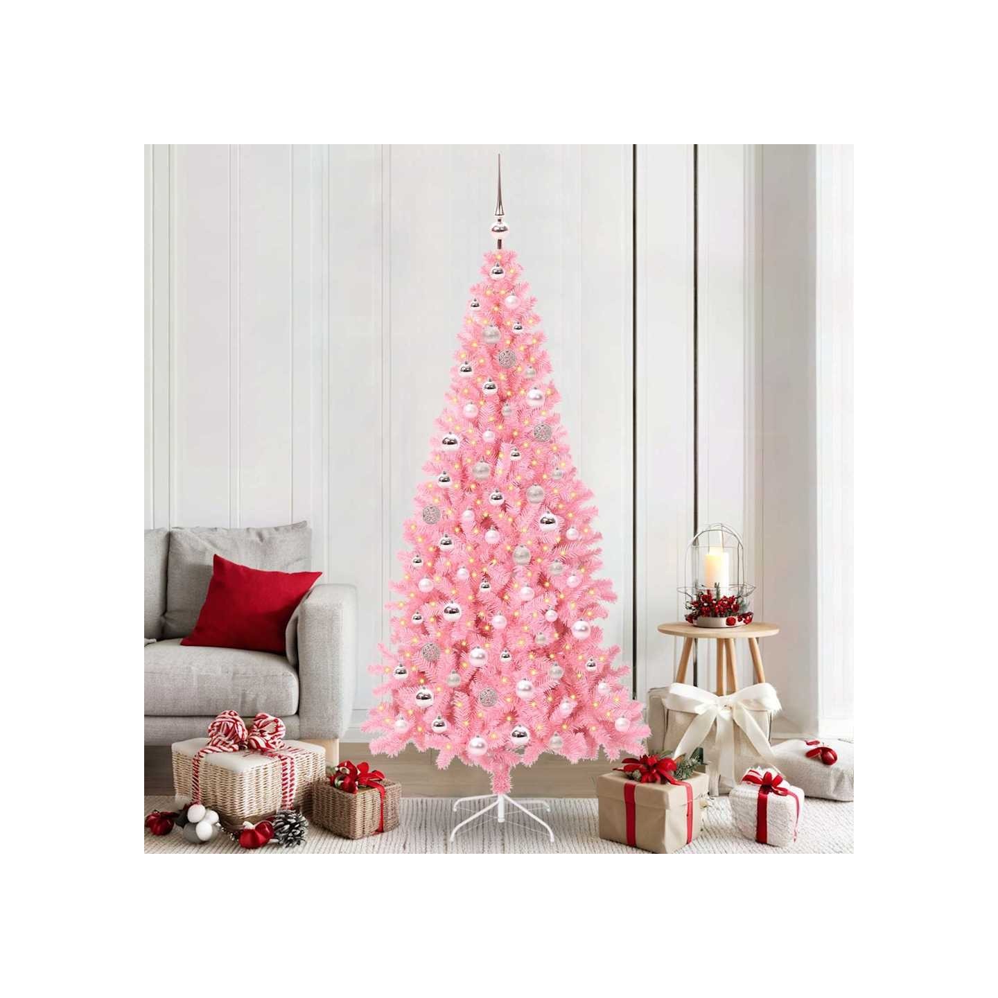 Sapin de Noël Rose 210 cm PVC