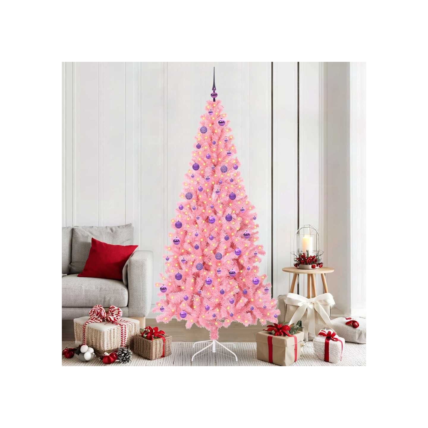 Sapin de Noël Rose 210 cm PVC
