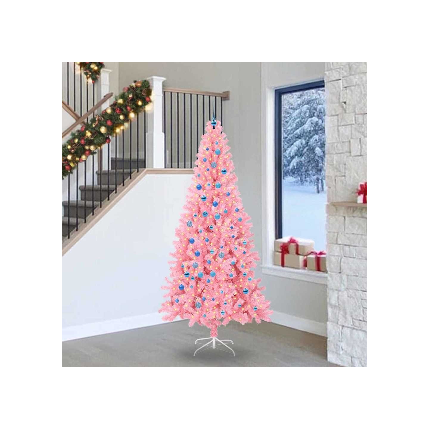 Sapin de Noël Rose 240 cm PVC