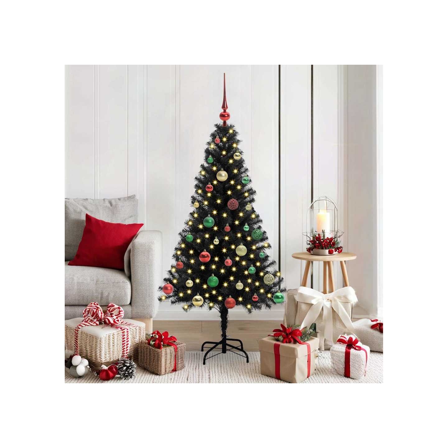 Sapin de Noël Noir 150 cm PVC