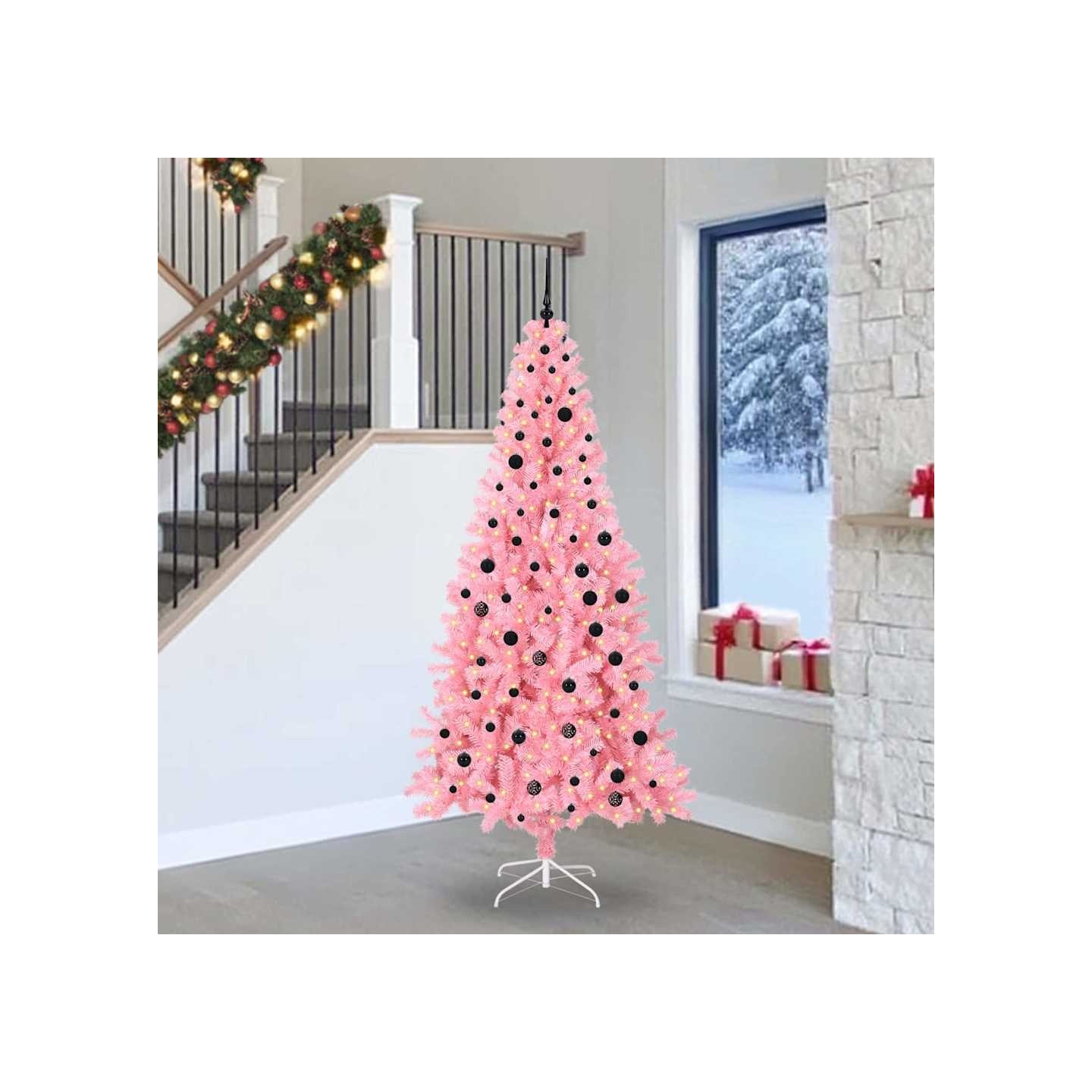 Sapin de Noël Rose 240 cm PVC