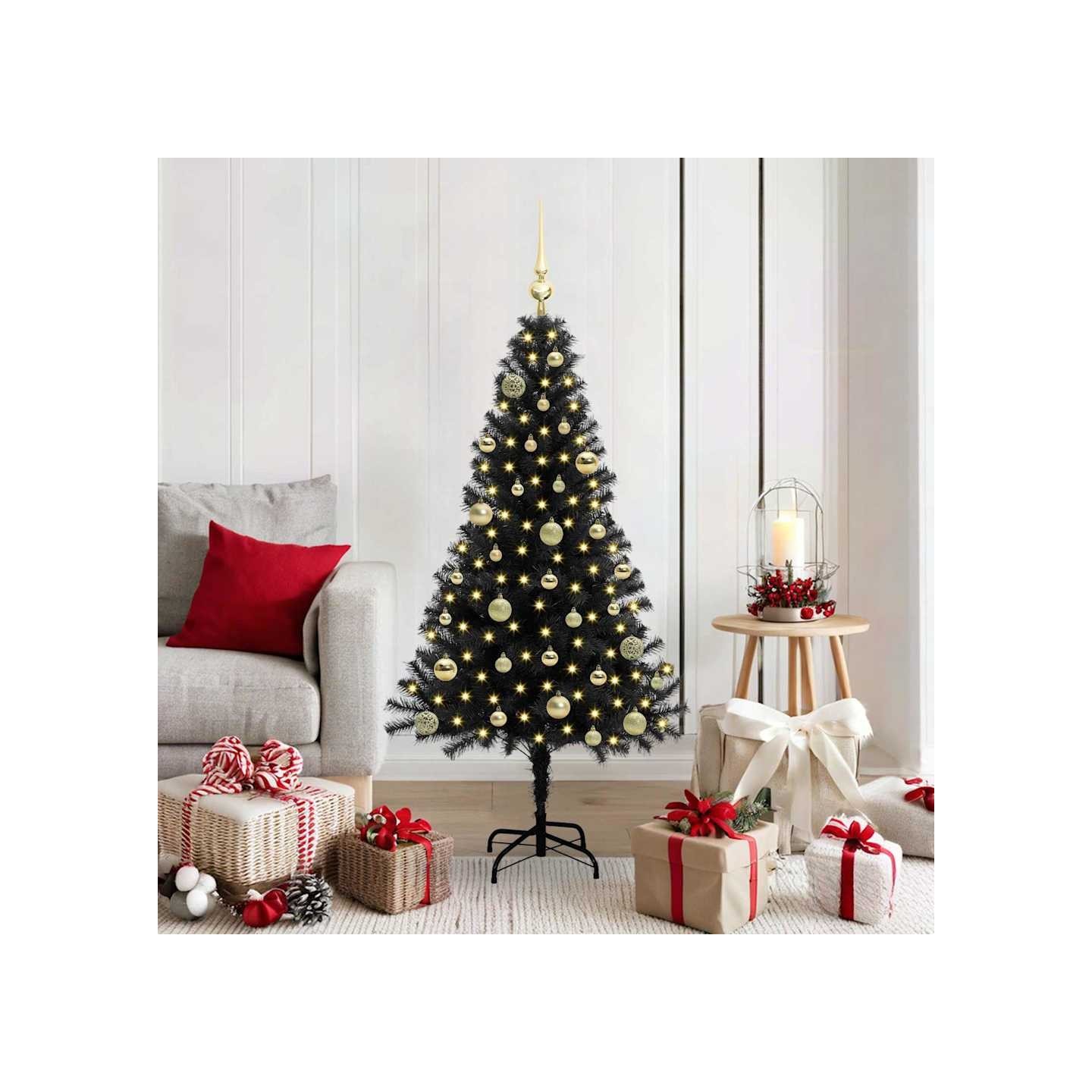 Sapin de Noël Noir 150 cm PVC