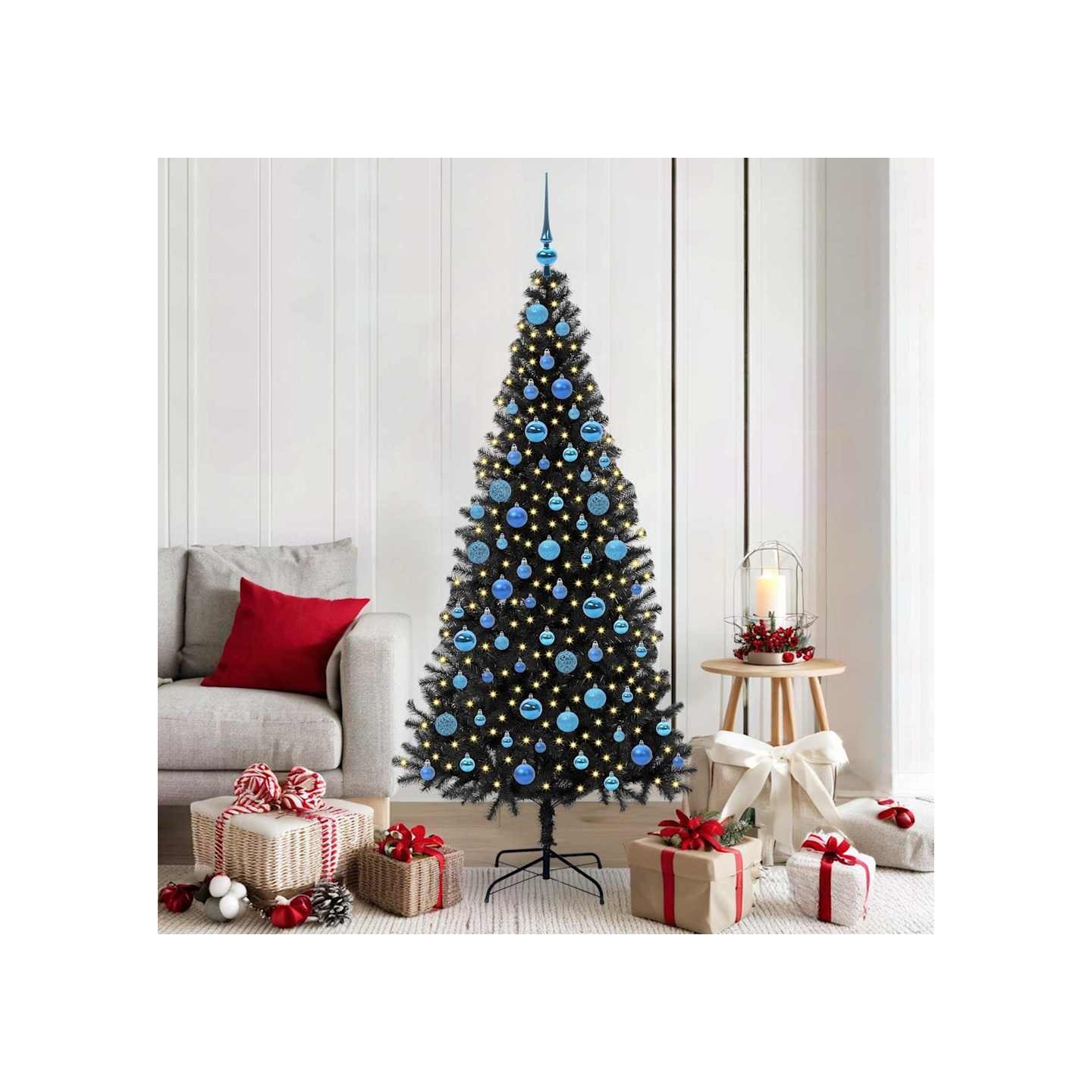Sapin de Noël Noir 180 cm PVC