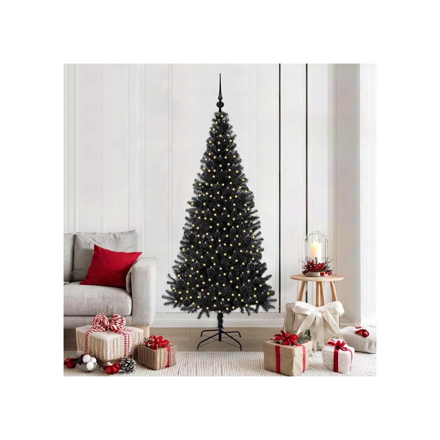 Sapin de Noël Noir 180 cm PVC