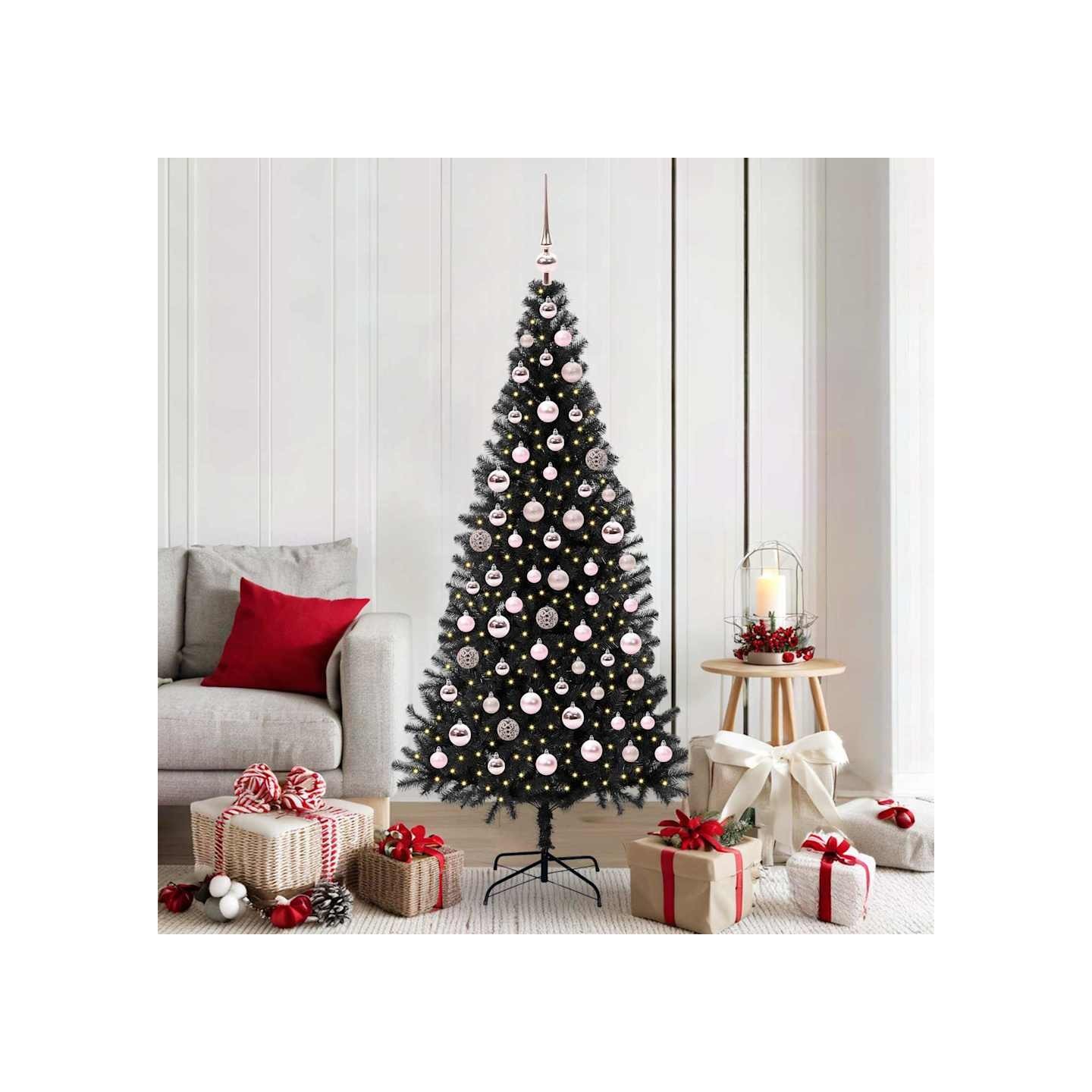 Sapin de Noël Noir 180 cm PVC