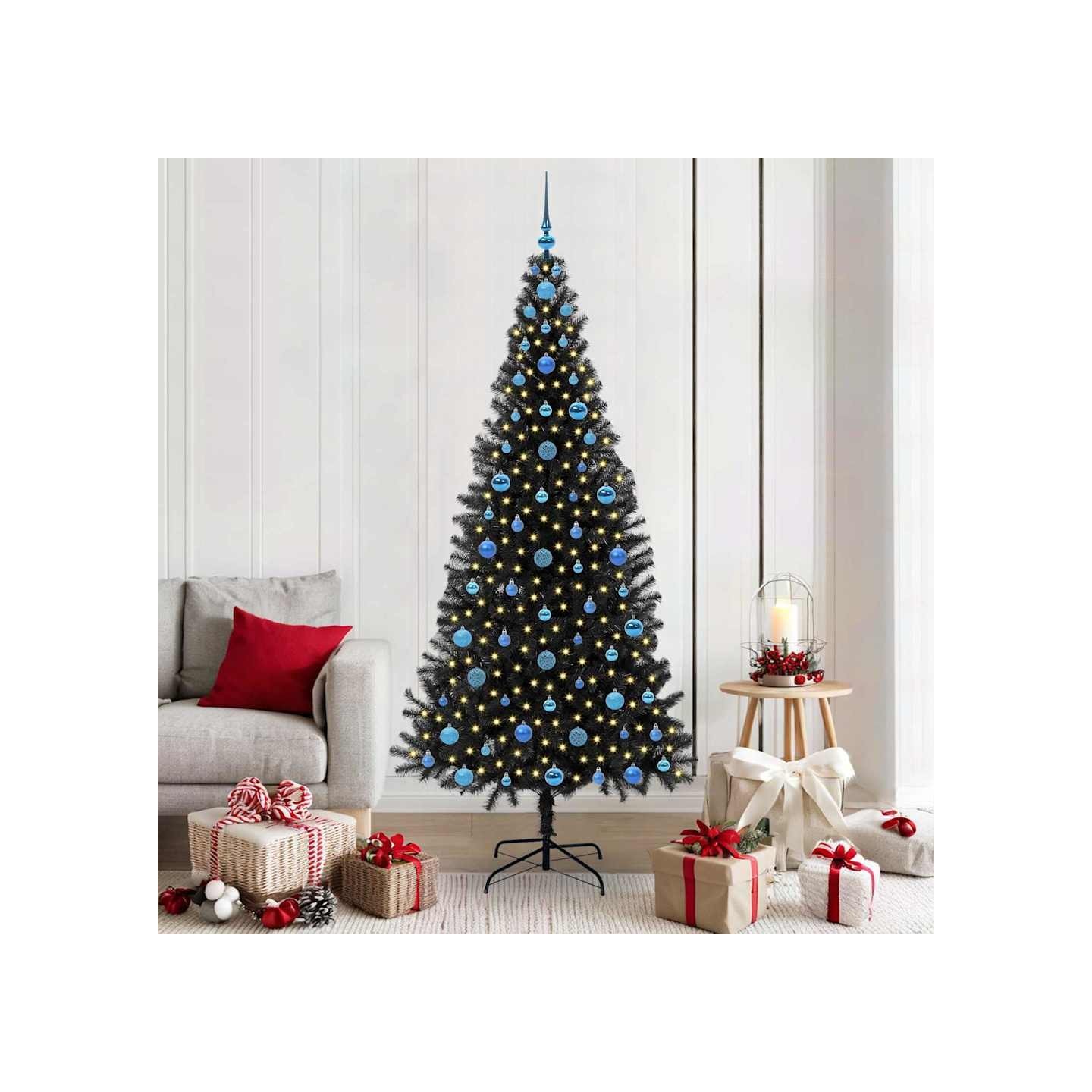 Sapin de Noël Noir 210 cm PVC