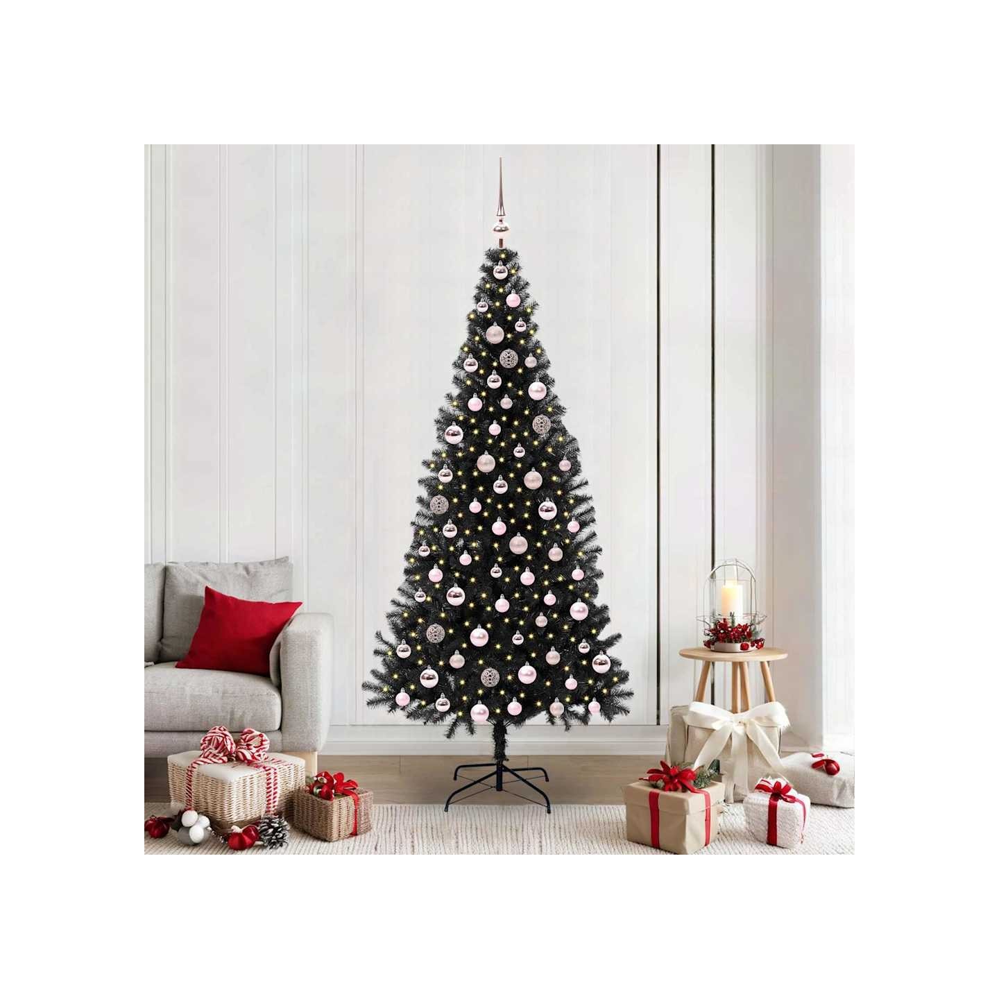 Sapin de Noël Noir 210 cm PVC