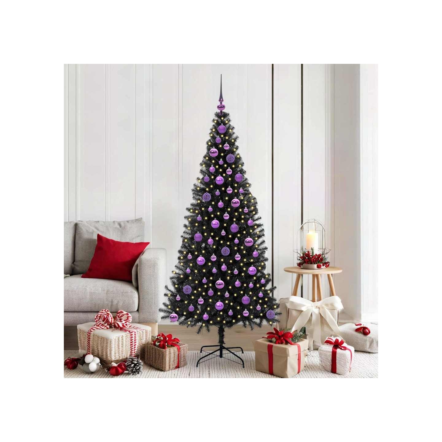Sapin de Noël Noir 180 cm PVC