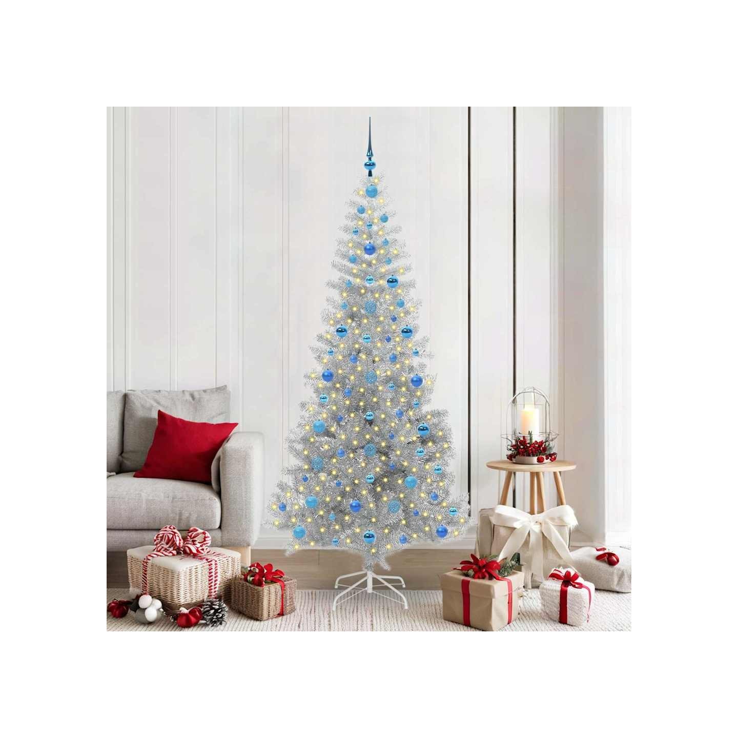 Sapin de Noël Argent 210 cm PET