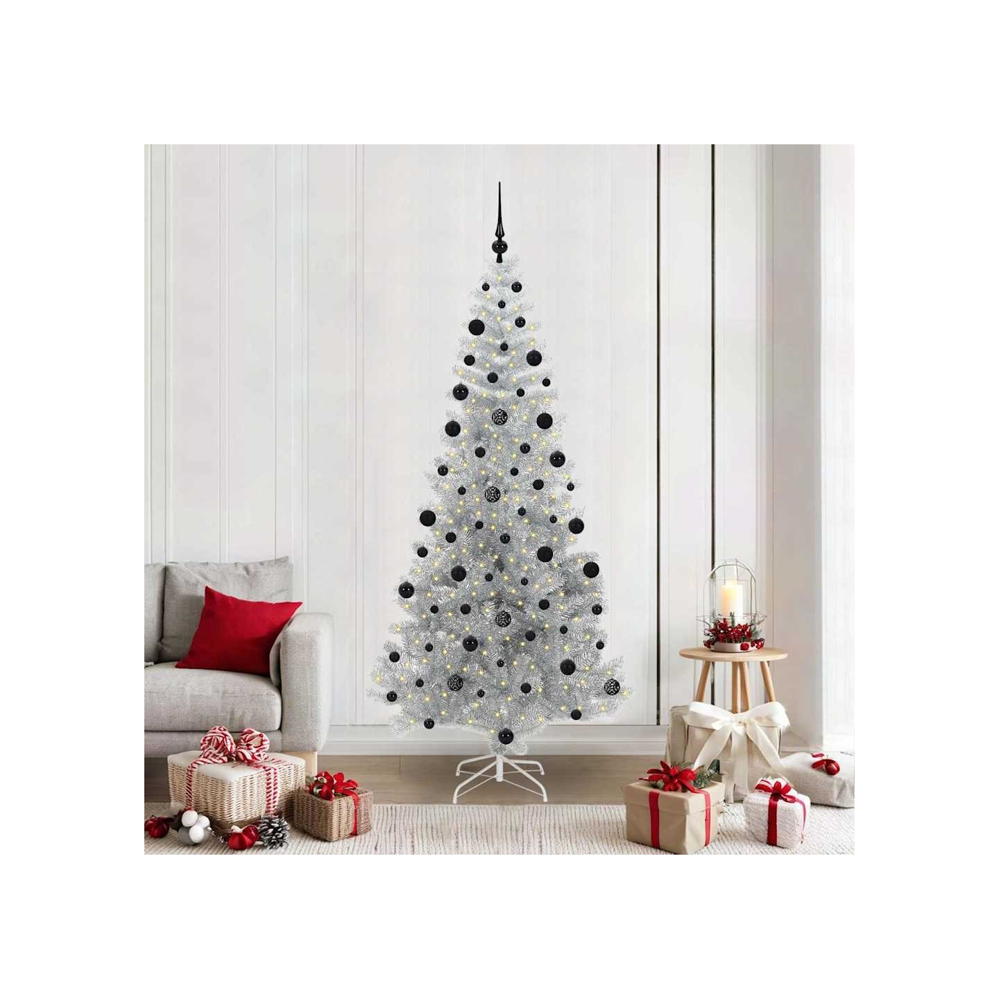 Sapin de Noël Argent 210 cm PET