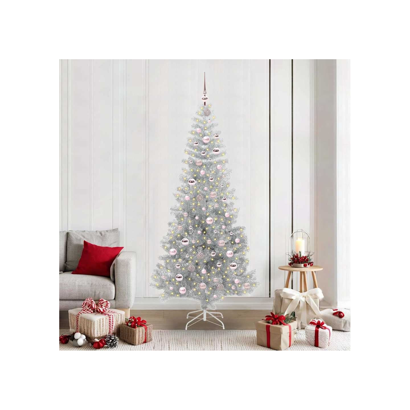 Sapin de Noël Argent 210 cm PET
