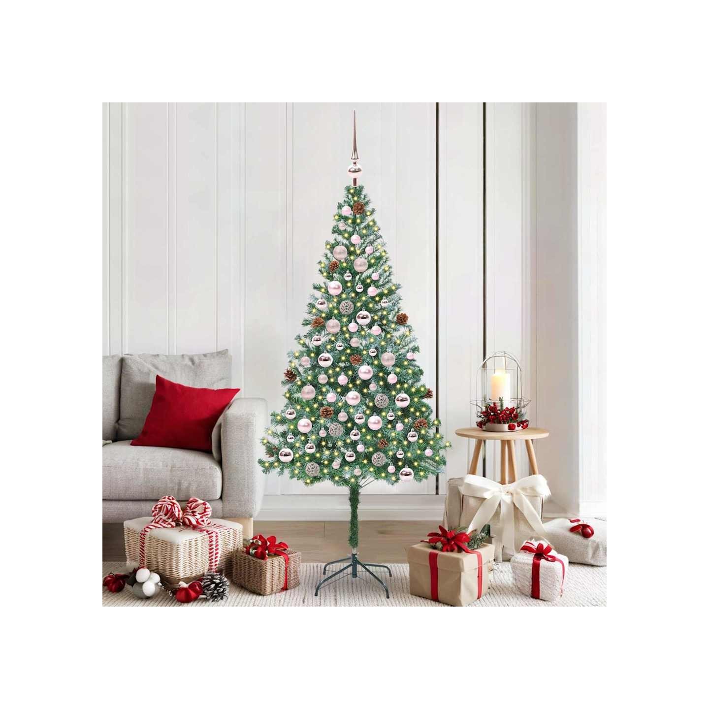 Sapin de Noël artificiel Vert 180 cm PVC et Acier