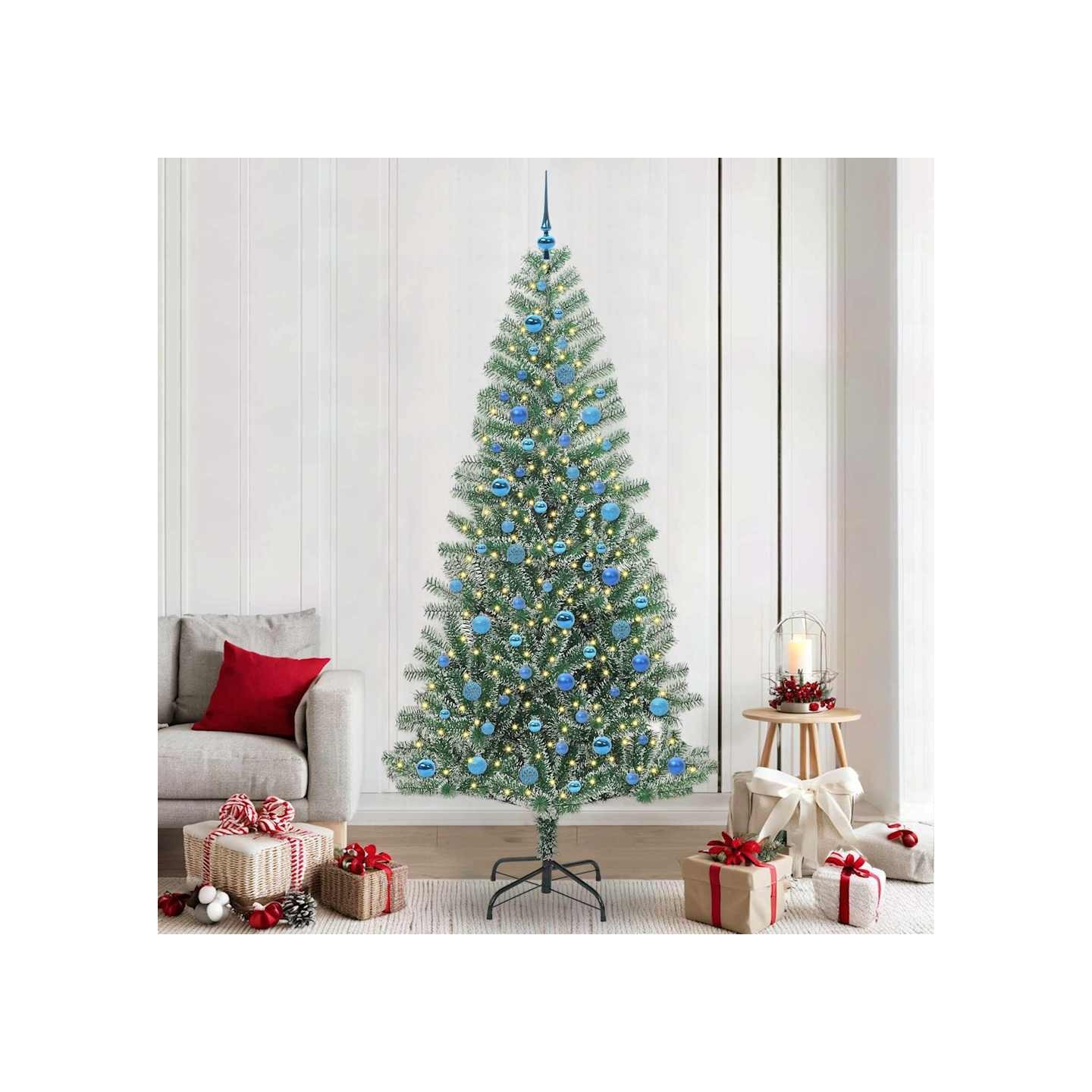 Arbre de Noël artificiel floconné de neige avec lumière LED