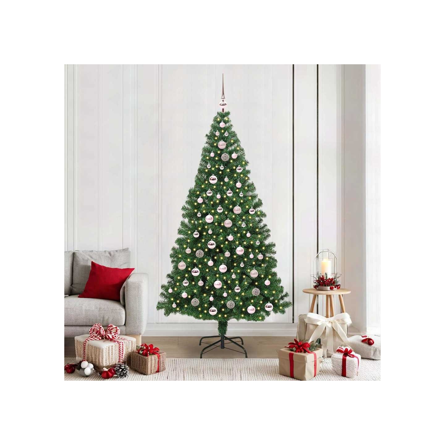 Sapin de Noël artificiel Vert 210 cm PVC, Acier et Plastique