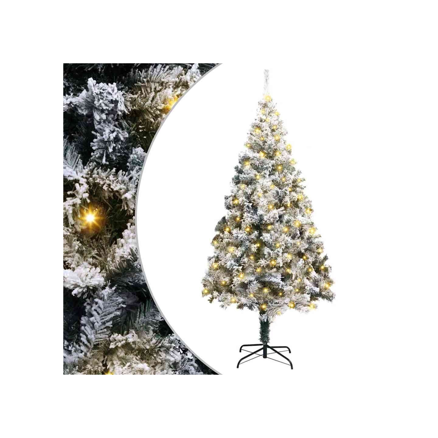 Sapin de Noël artificiel Blanc 180 cm PVC, Acier et Plastique