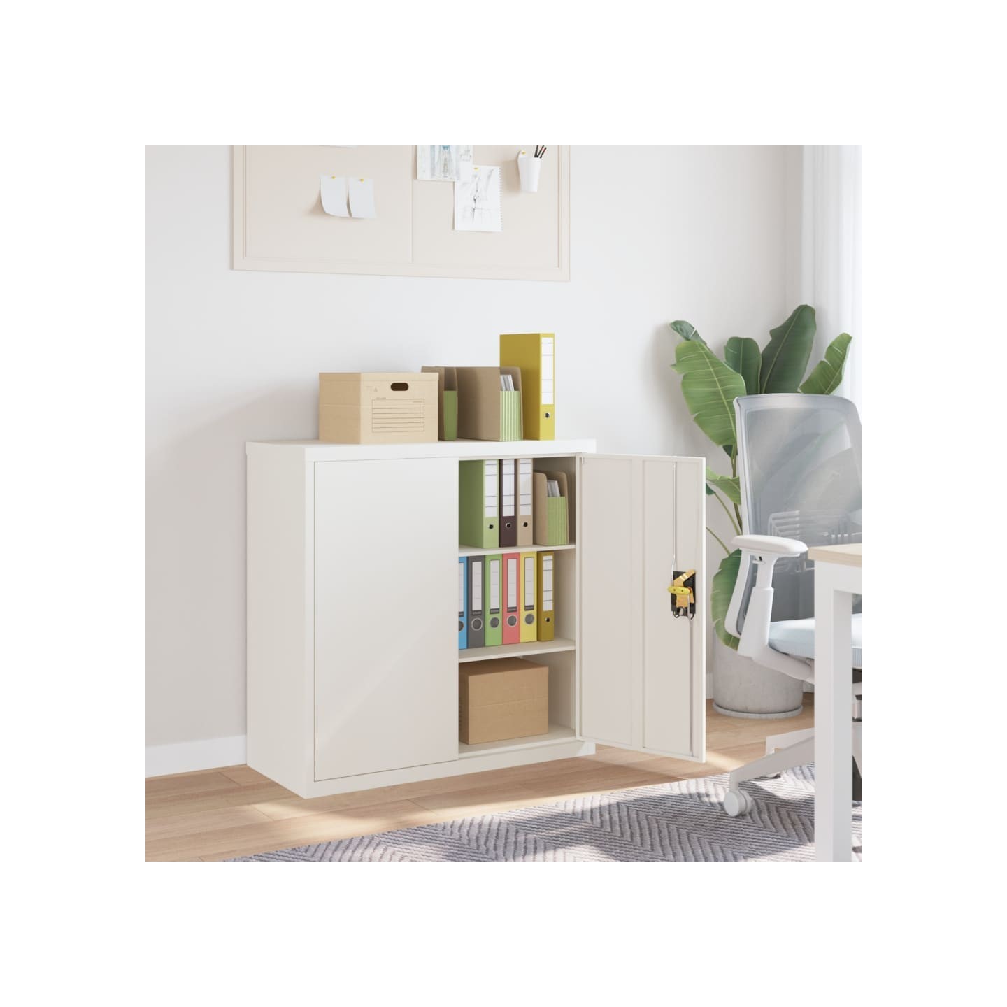 Classeur blanc 90x40x90 cm acier
