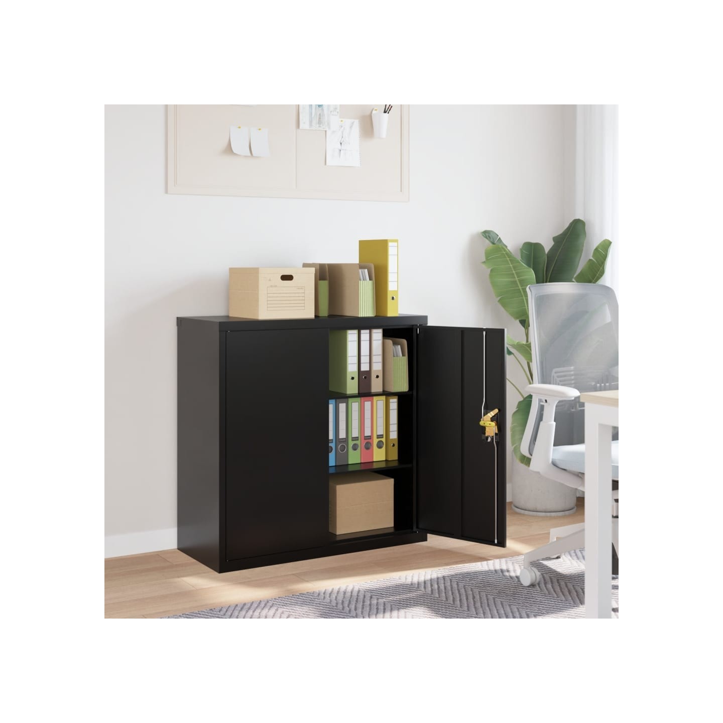 Classeur noir 90x40x90 cm acier