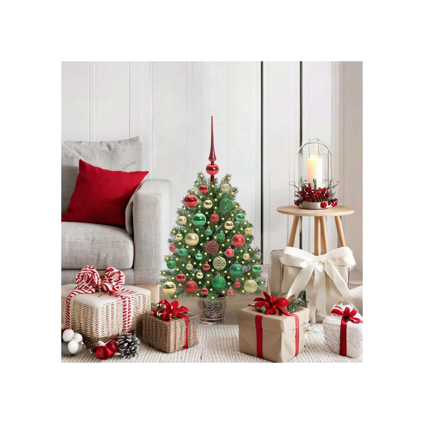 Sapin de Noël artificiel avec 150 LED Vert 75 cm PE et PVC