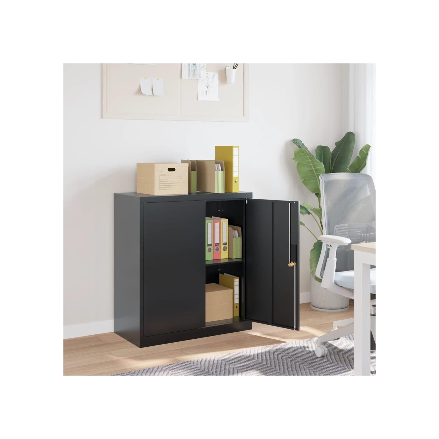 Classeur anthracite 79x40x90 cm acier