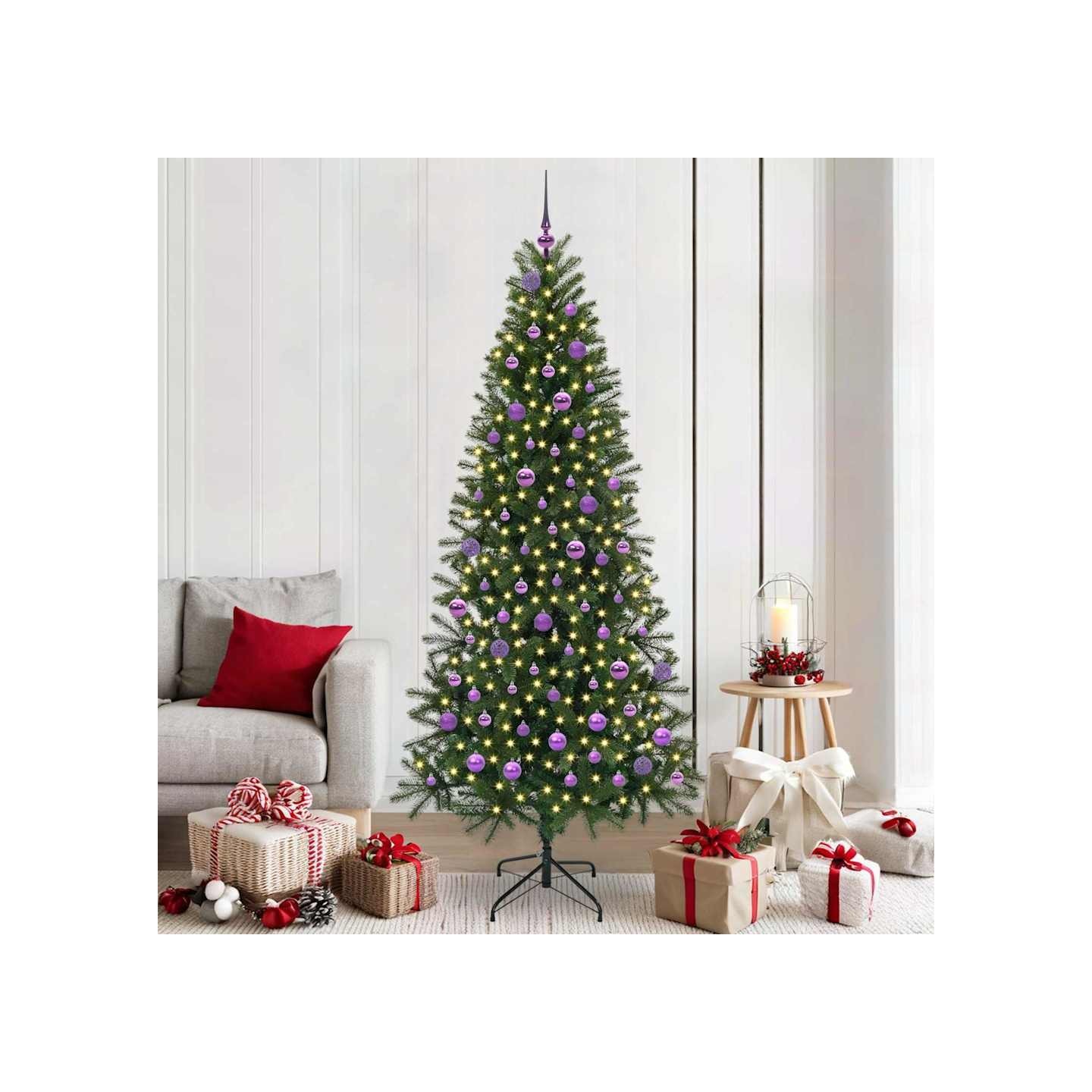 Sapin de Noël artificiel Vert 210 cm PE et PVC