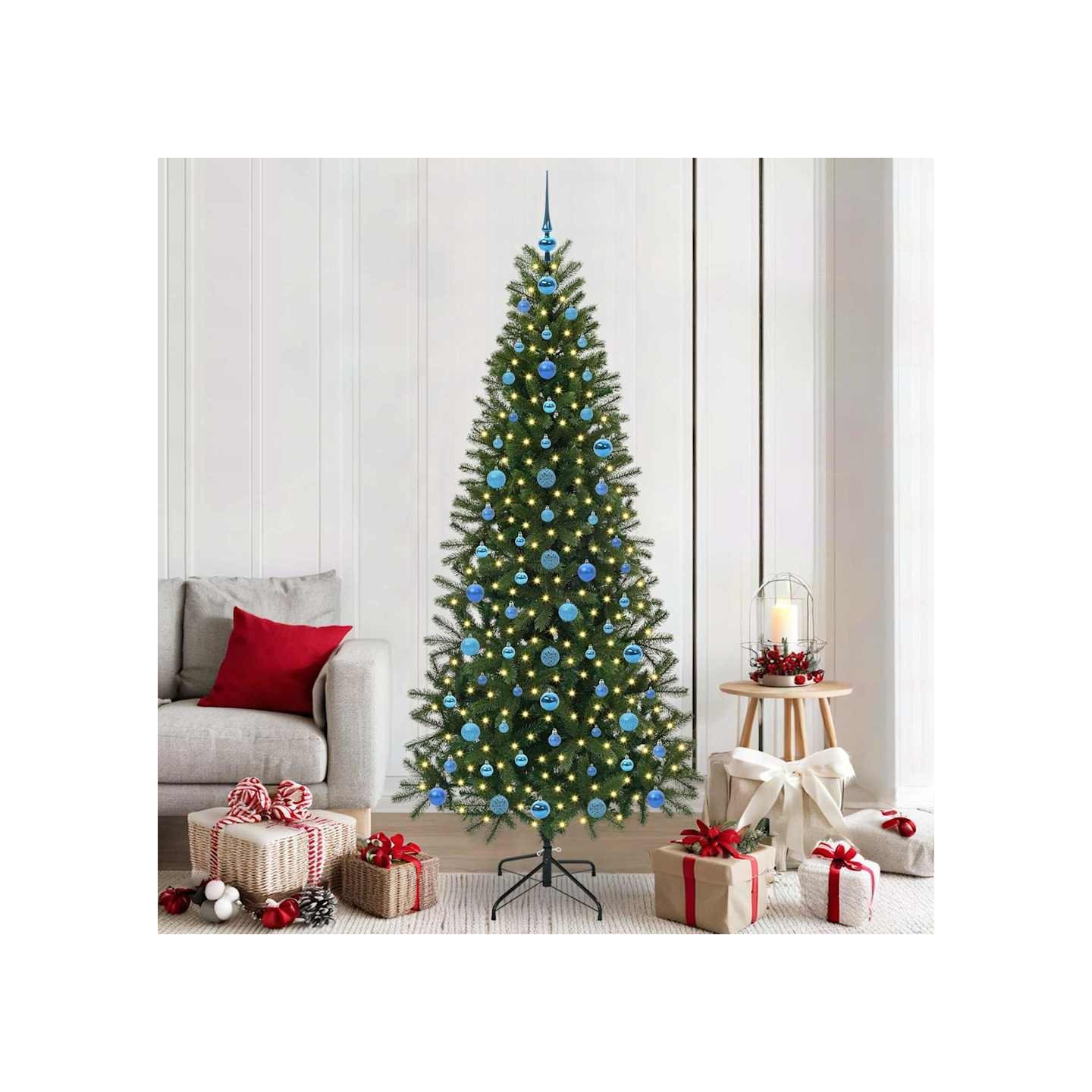 Sapin de Noël artificiel Vert 210 cm PE et PVC