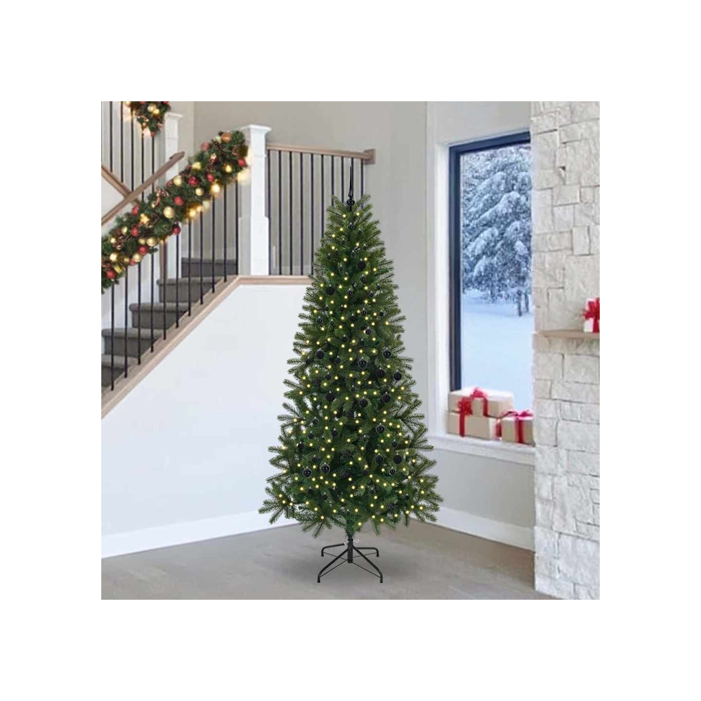 Sapin de Noël artificiel Vert 240 cm PE et PVC