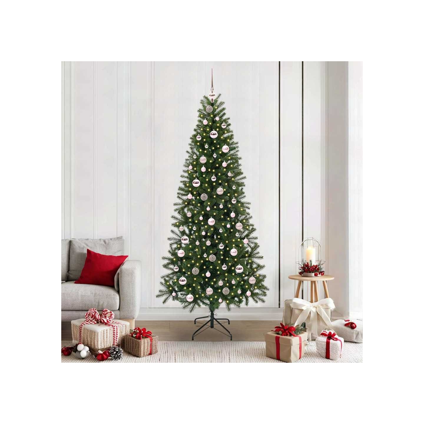 Sapin de Noël artificiel Vert 210 cm PE et PVC