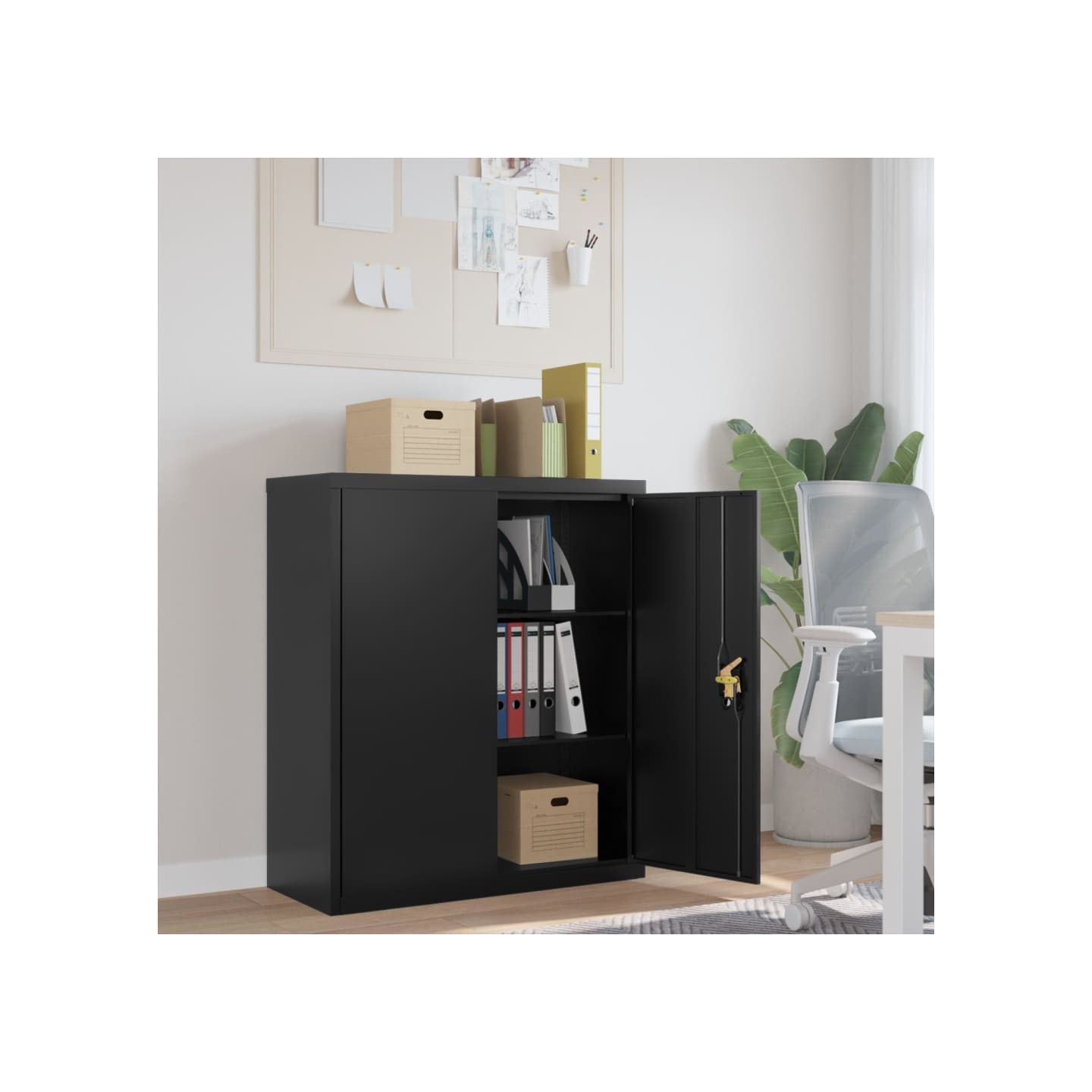 Classeur noir 90x40x105 cm acier