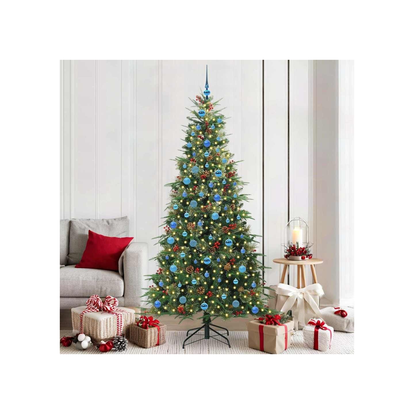 Sapin de Noël Artificiel à Branches Articulées Vert 210 cm