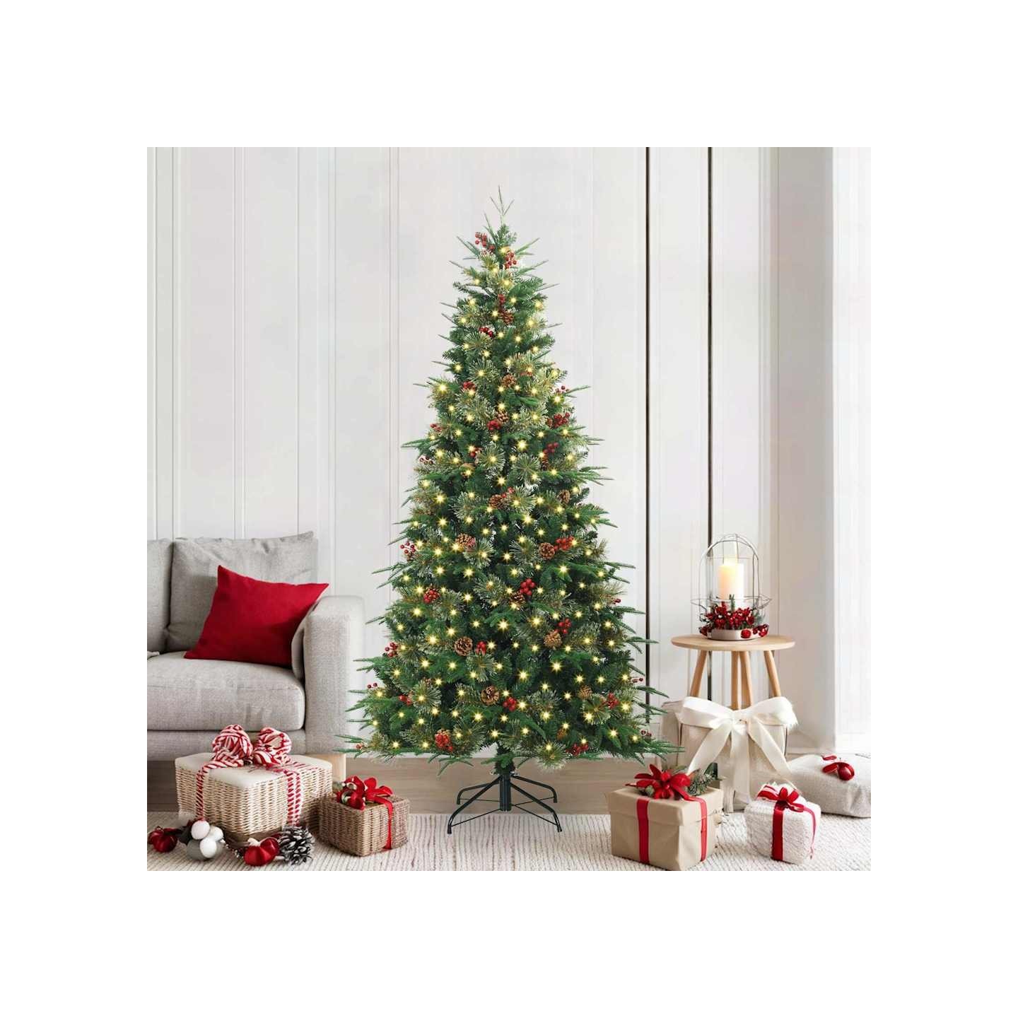 Sapin de Noël Artificiel à Branches Articulées Vert 210 cm