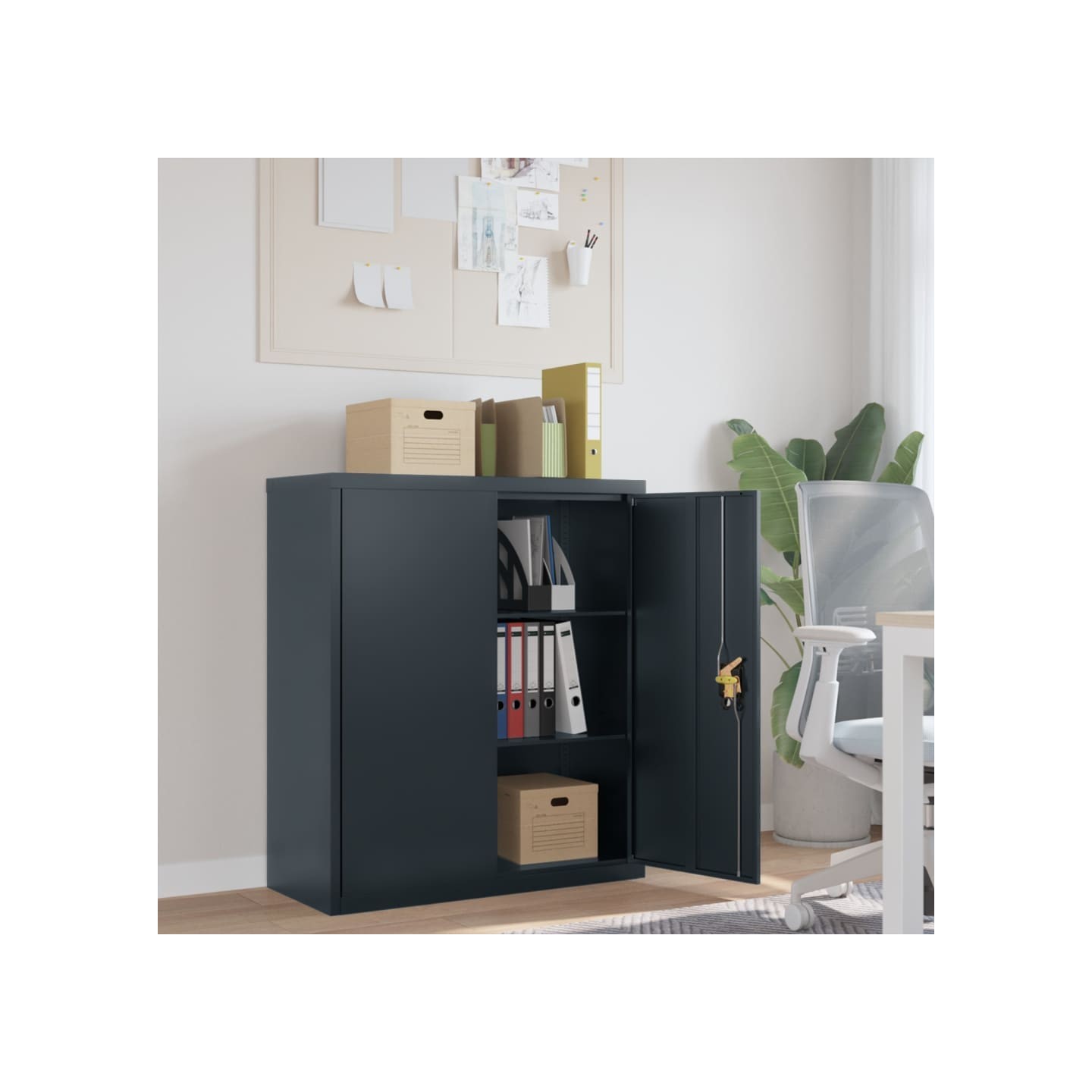 Classeur anthracite 90x40x105 cm acier