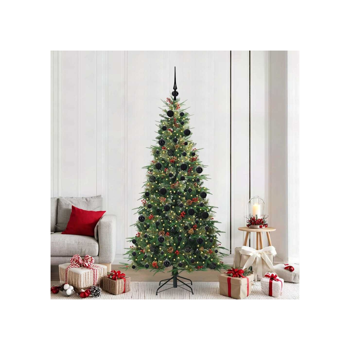 Sapin de Noël Artificiel à Branches Articulées Vert 210 cm