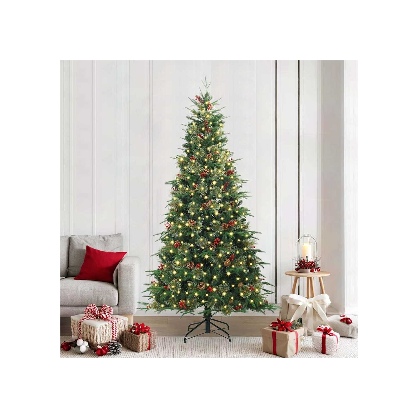 Sapin de Noël Artificiel à Branches Articulées Vert 240 cm