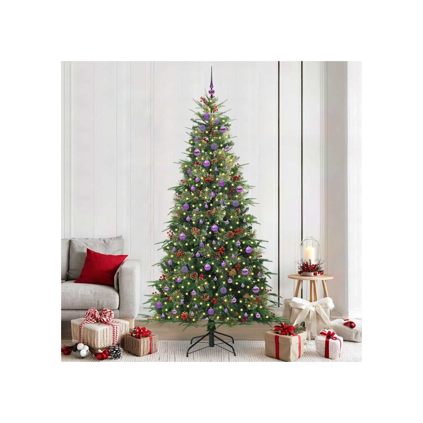Sapin de Noël Artificiel à Branches Articulées Vert 240 cm