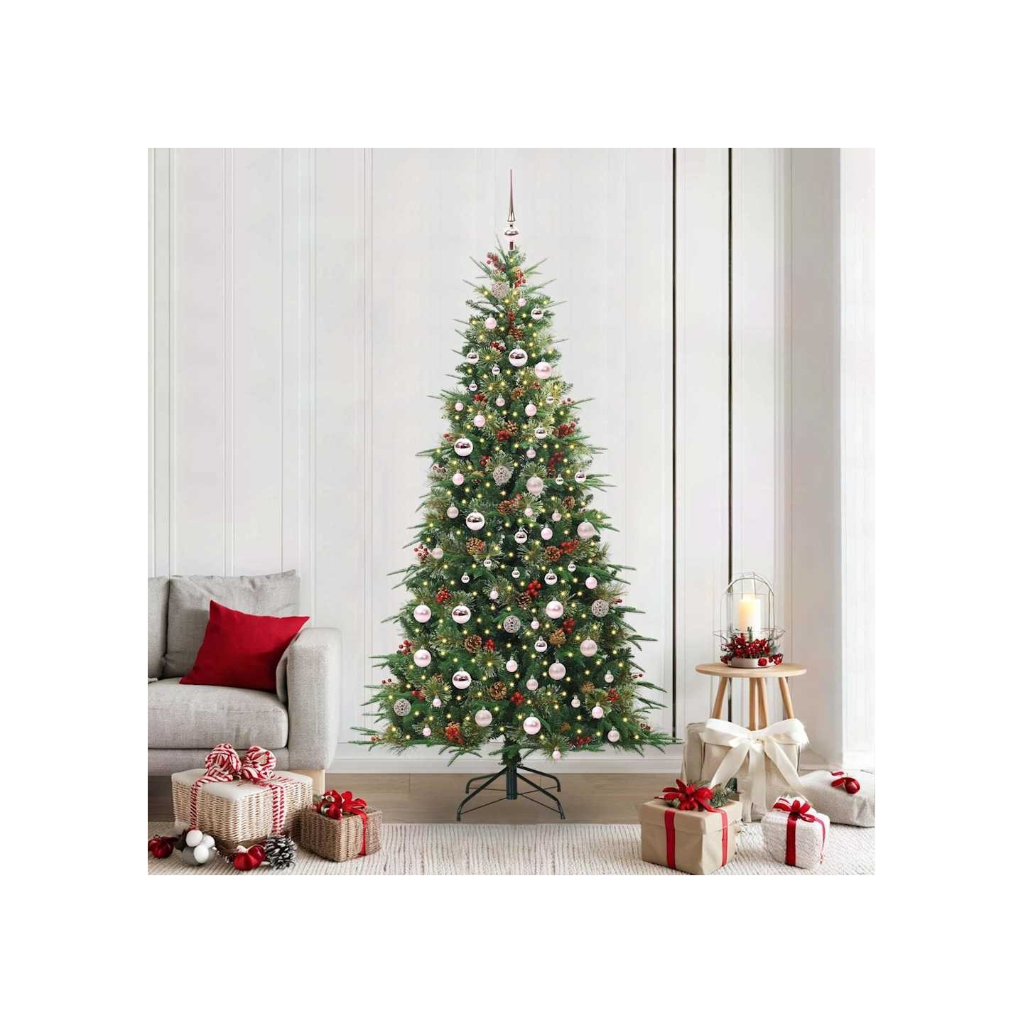 Sapin de Noël Artificiel à Branches Articulées Vert 210 cm