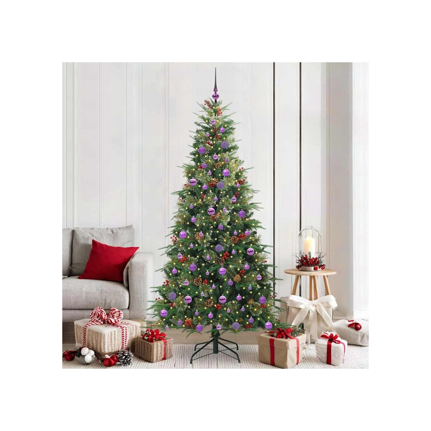 Sapin de Noël Artificiel à Branches Articulées Vert 210 cm