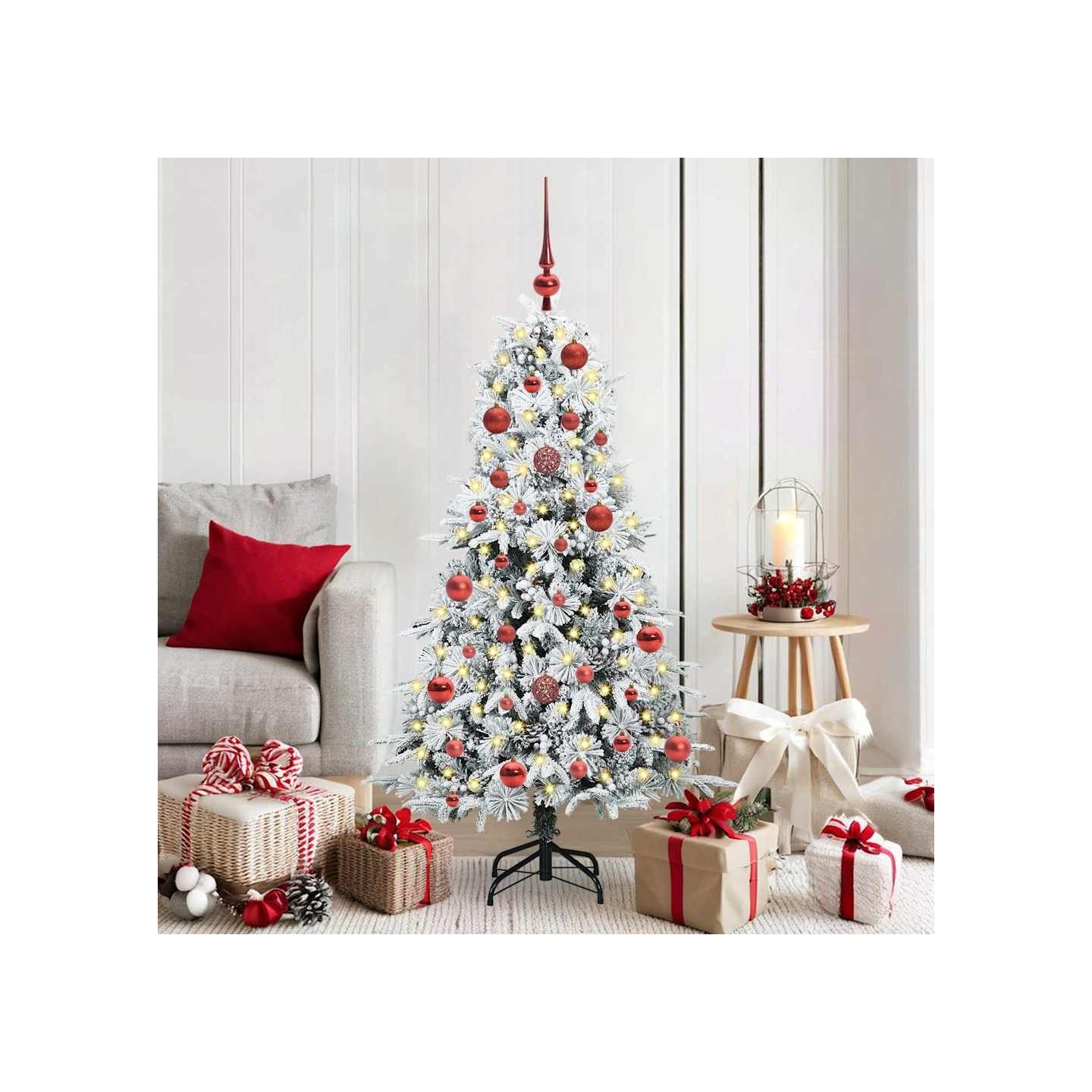 Sapin de Noël Artificiel à Branches Articulées Blanc 150 cm